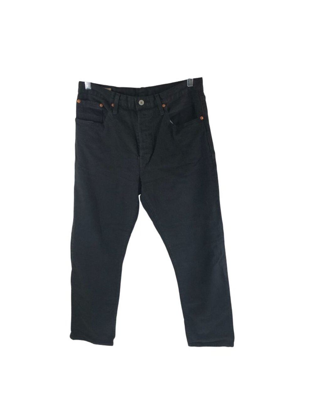 Levis Womens 501 Premium Black Button Fly Jeans Size 30 Straight Leg